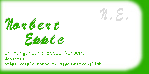 norbert epple business card